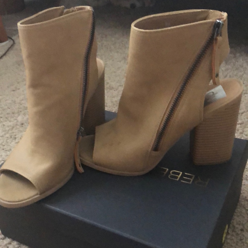 DV peep toe ankle bootie